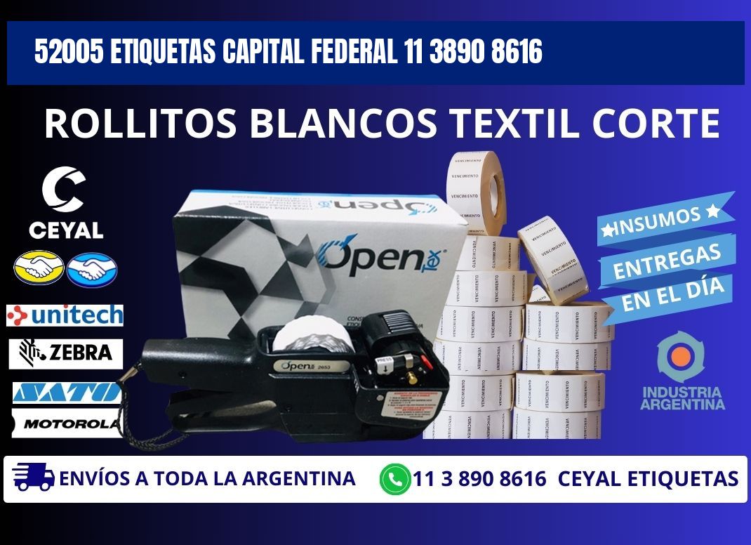 52005 ETIQUETAS CAPITAL FEDERAL 11 3890 8616
