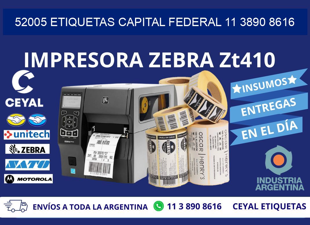 52005 ETIQUETAS CAPITAL FEDERAL 11 3890 8616