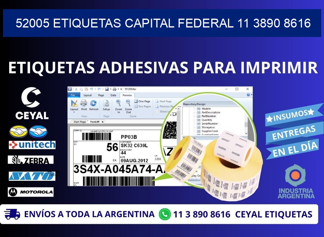 52005 ETIQUETAS CAPITAL FEDERAL 11 3890 8616