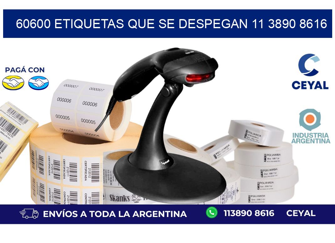 60600 ETIQUETAS QUE SE DESPEGAN 11 3890 8616