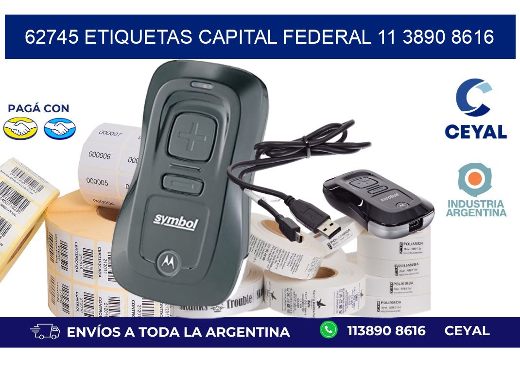 62745 ETIQUETAS CAPITAL FEDERAL 11 3890 8616