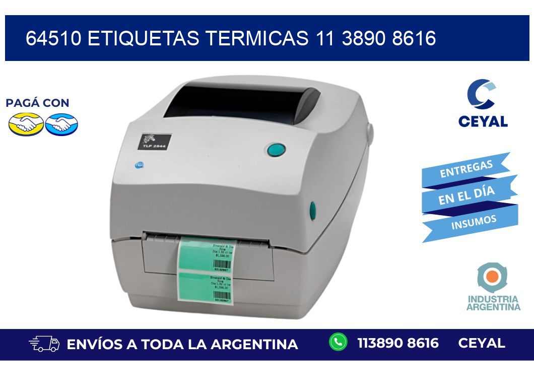 64510 ETIQUETAS TERMICAS 11 3890 8616