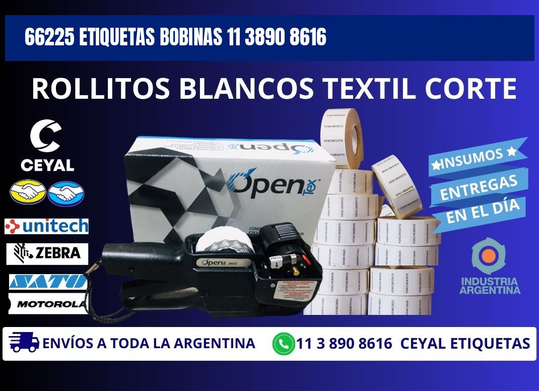 66225 ETIQUETAS BOBINAS 11 3890 8616