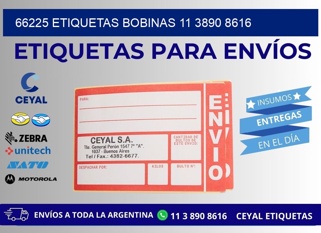 66225 ETIQUETAS BOBINAS 11 3890 8616