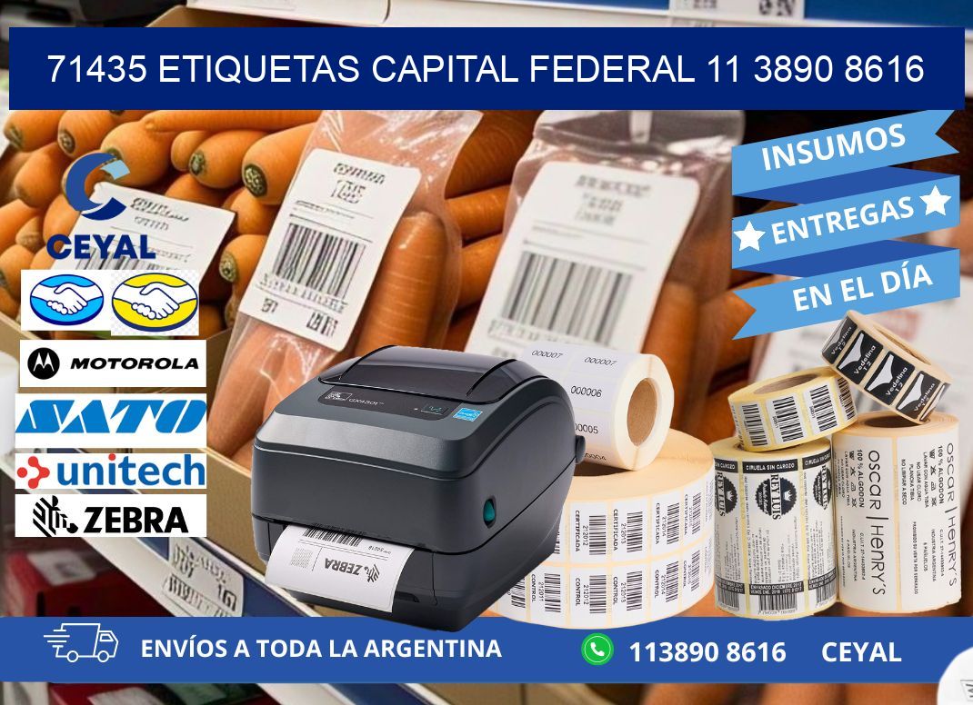 71435 ETIQUETAS CAPITAL FEDERAL 11 3890 8616
