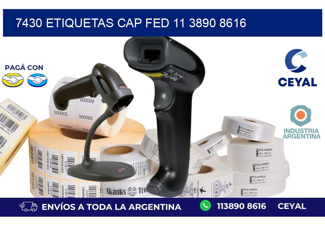 7430 ETIQUETAS CAP FED 11 3890 8616