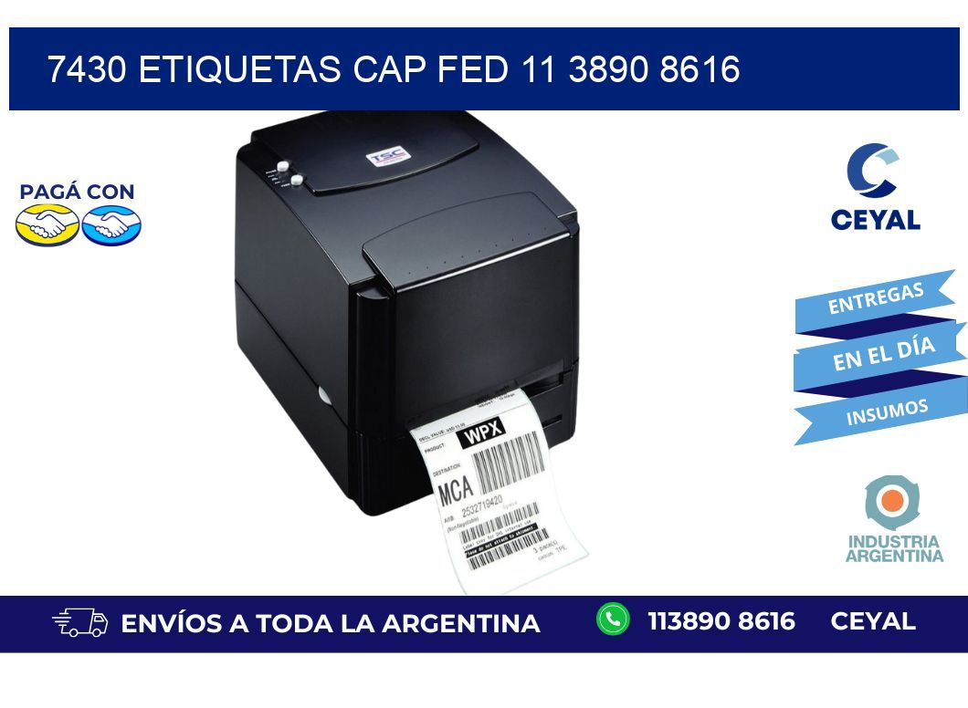 7430 ETIQUETAS CAP FED 11 3890 8616