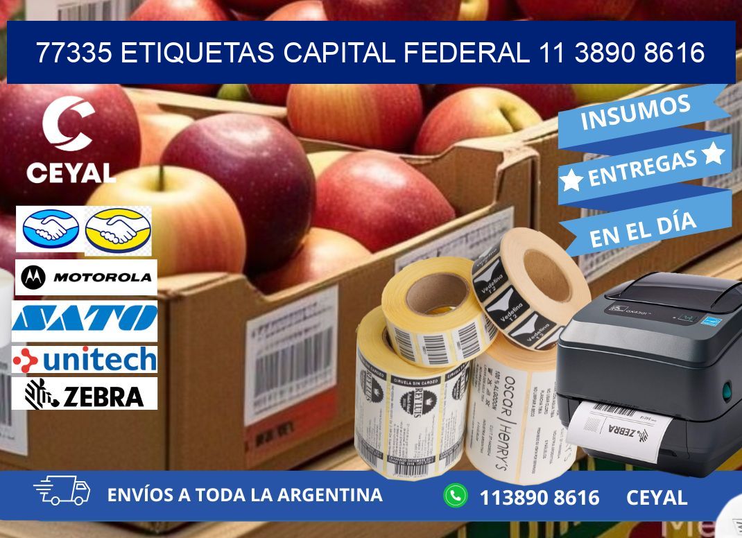 77335 ETIQUETAS CAPITAL FEDERAL 11 3890 8616