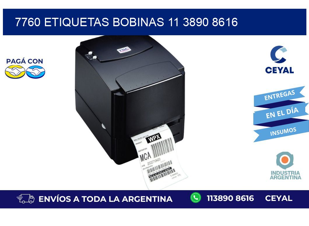 7760 ETIQUETAS BOBINAS 11 3890 8616