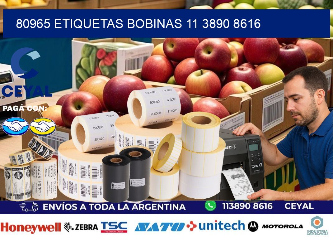 80965 ETIQUETAS BOBINAS 11 3890 8616