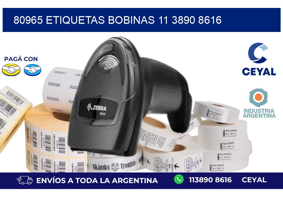 80965 ETIQUETAS BOBINAS 11 3890 8616