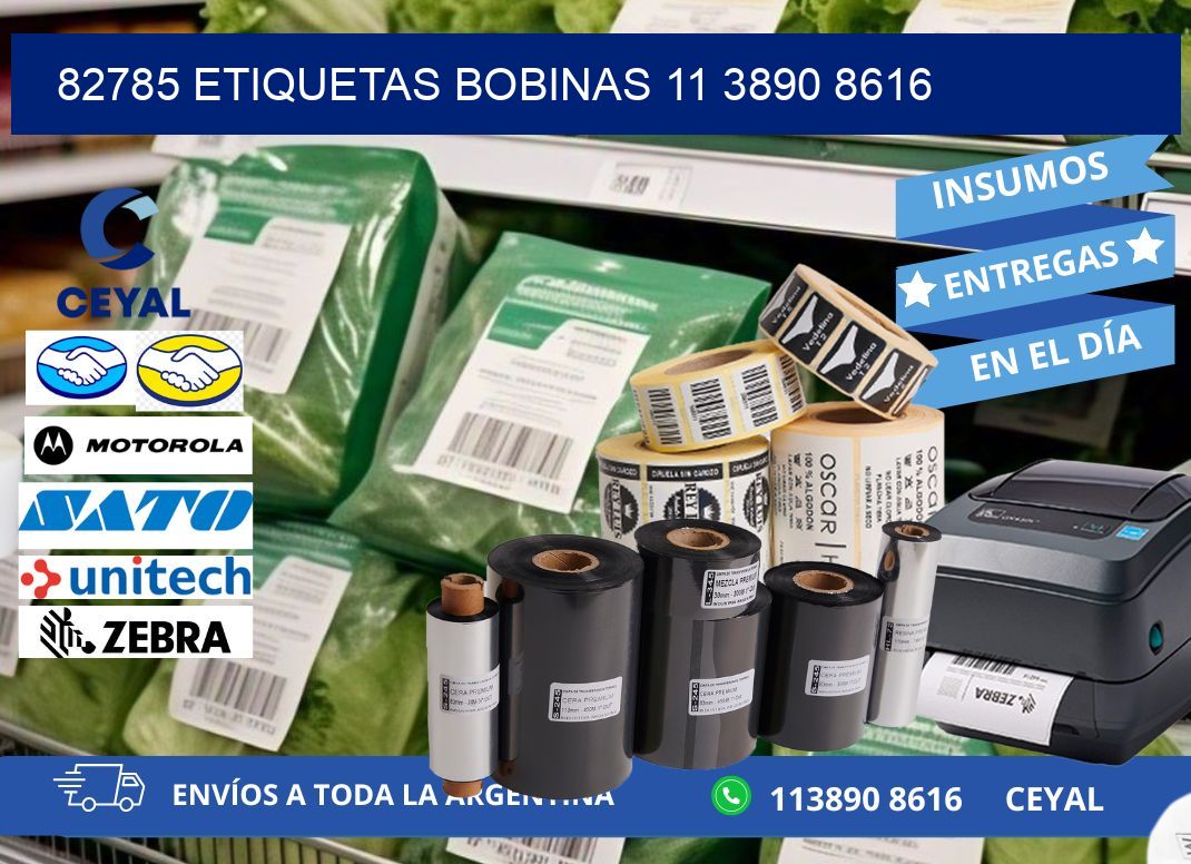 82785 ETIQUETAS BOBINAS 11 3890 8616