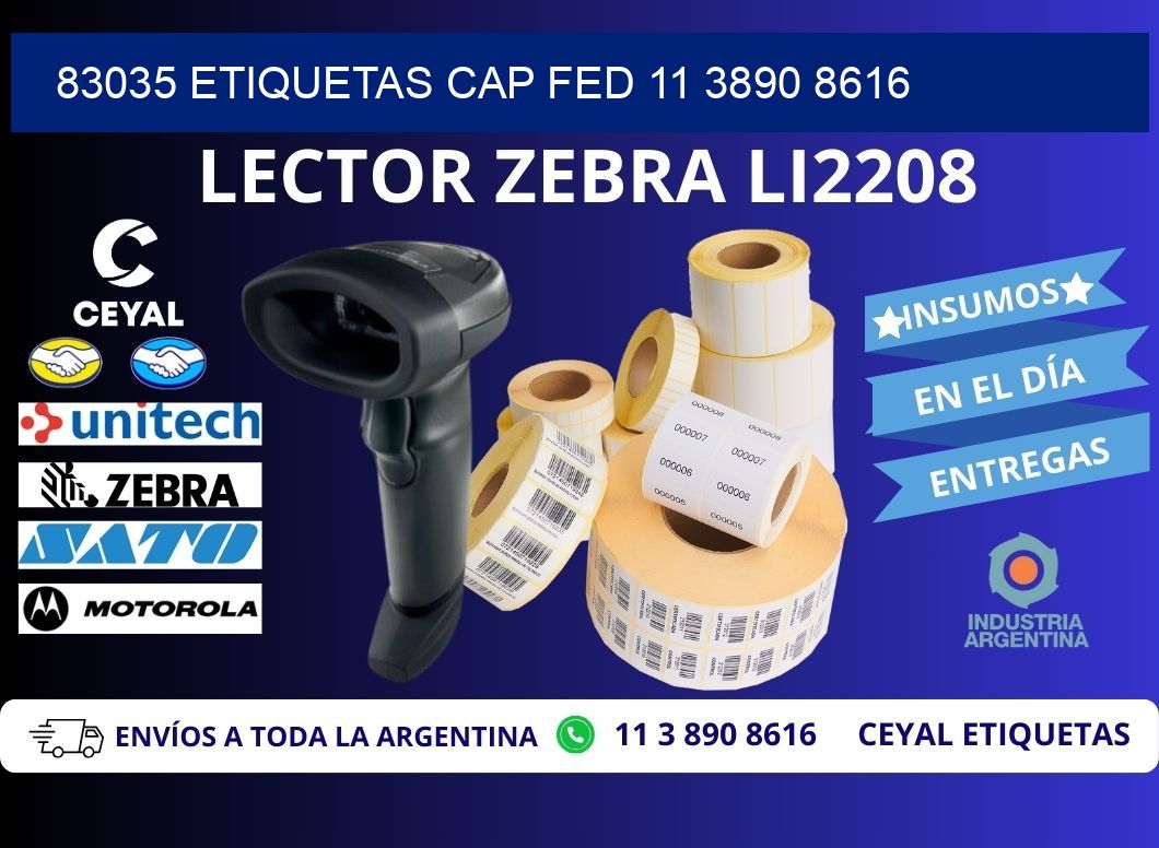 83035 ETIQUETAS CAP FED 11 3890 8616