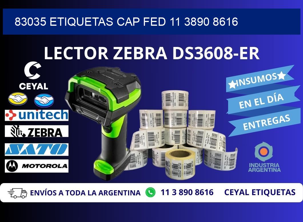 83035 ETIQUETAS CAP FED 11 3890 8616