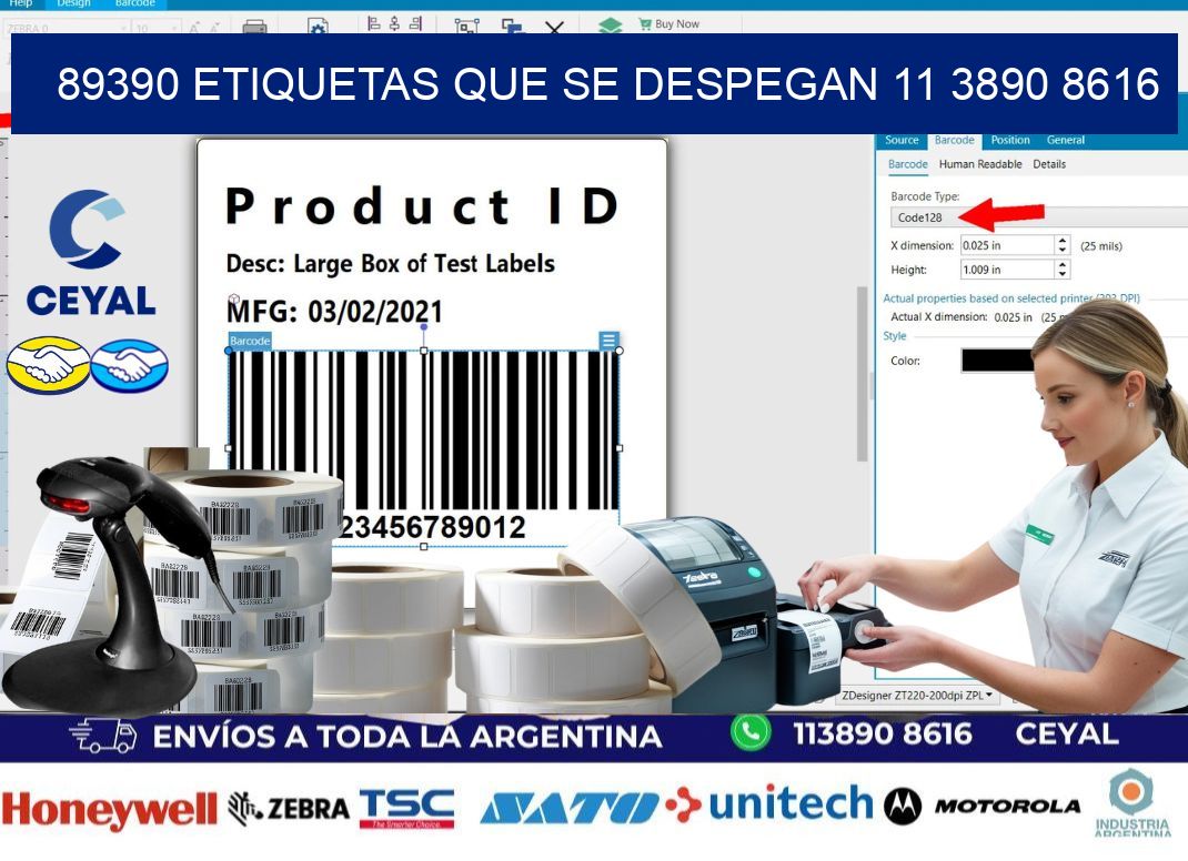 89390 ETIQUETAS QUE SE DESPEGAN 11 3890 8616