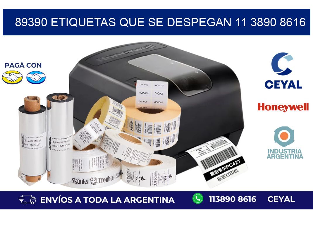 89390 ETIQUETAS QUE SE DESPEGAN 11 3890 8616
