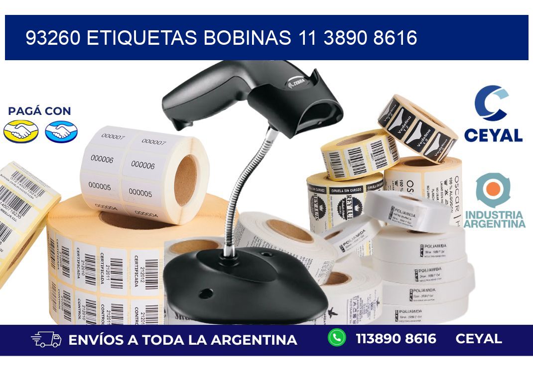 93260 ETIQUETAS BOBINAS 11 3890 8616