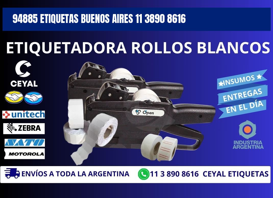 94885 ETIQUETAS BUENOS AIRES 11 3890 8616