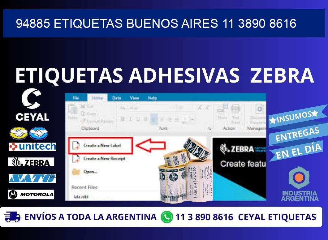 94885 ETIQUETAS BUENOS AIRES 11 3890 8616
