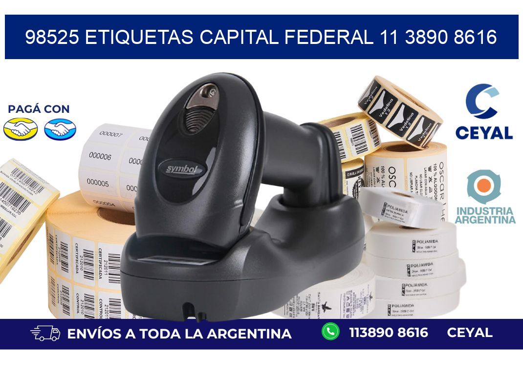 98525 ETIQUETAS CAPITAL FEDERAL 11 3890 8616