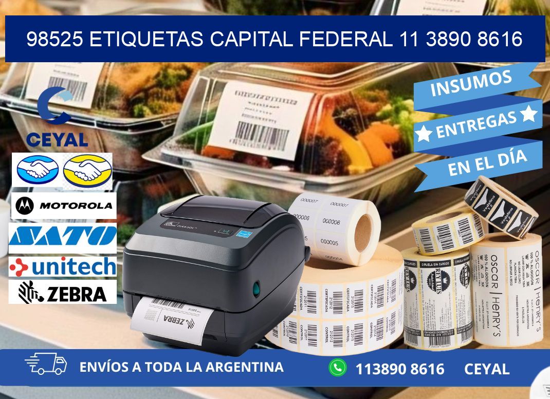 98525 ETIQUETAS CAPITAL FEDERAL 11 3890 8616