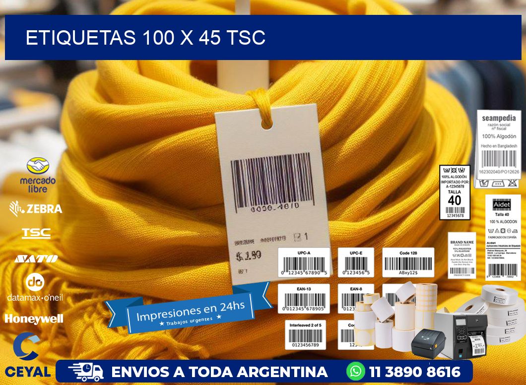 ETIQUETAS 100 x 45 TSC