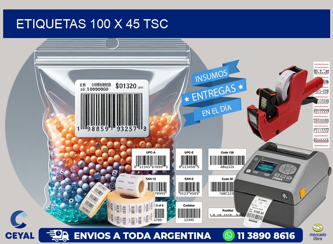 ETIQUETAS 100 x 45 TSC
