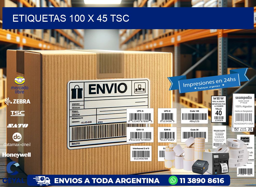 ETIQUETAS 100 x 45 TSC
