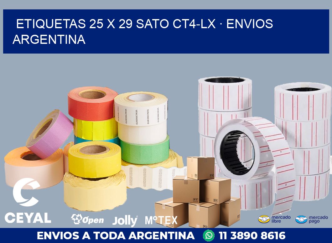 ETIQUETAS 25 x 29 SATO CT4-LX · ENVIOS ARGENTINA