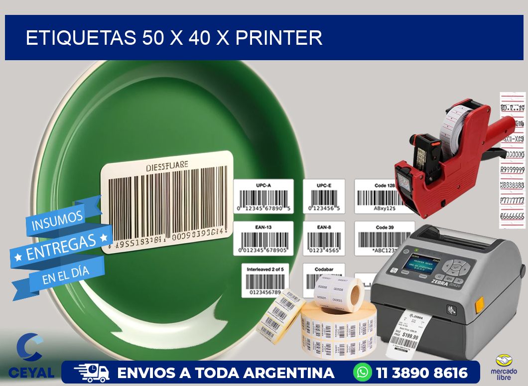 ETIQUETAS 50 x 40 X PRINTER