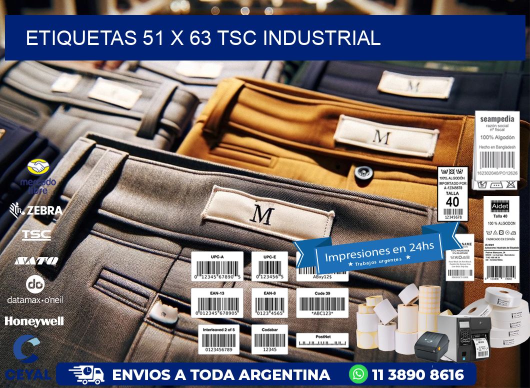 ETIQUETAS 51 x 63 TSC INDUSTRIAL