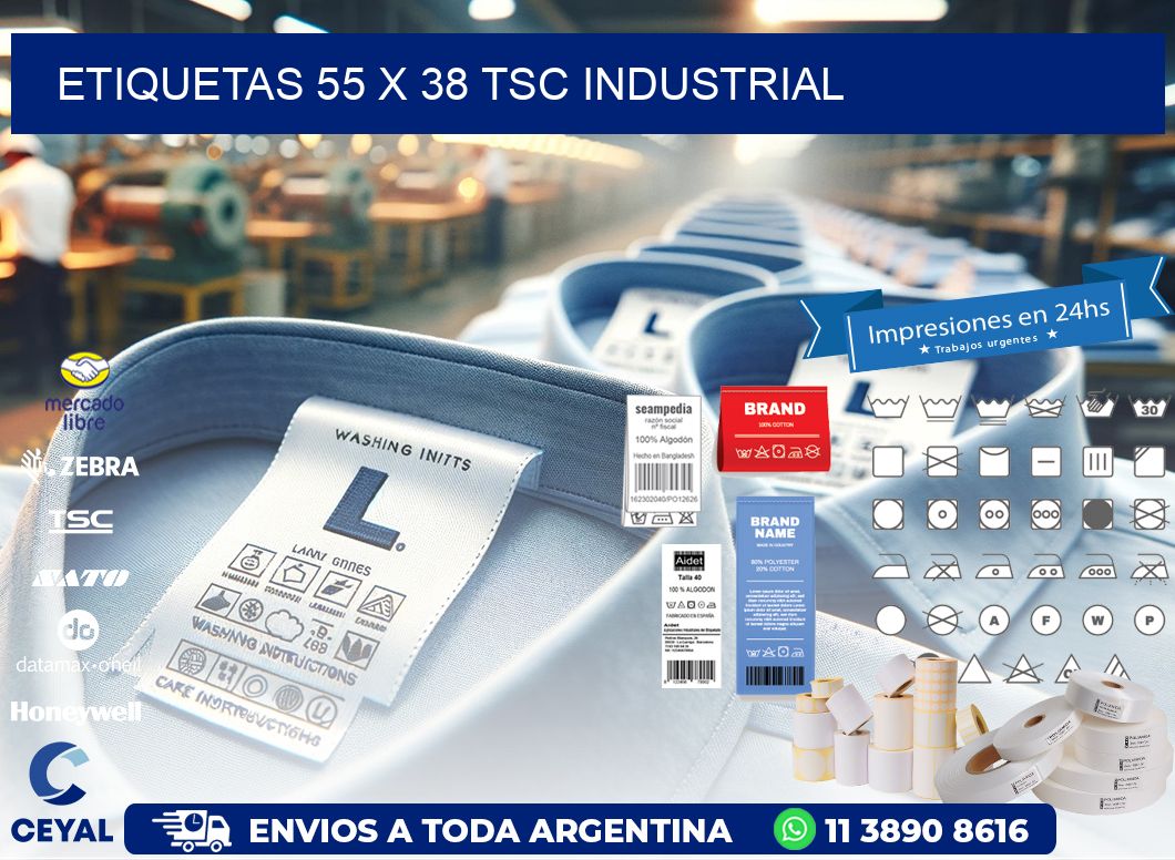 ETIQUETAS 55 x 38 TSC INDUSTRIAL