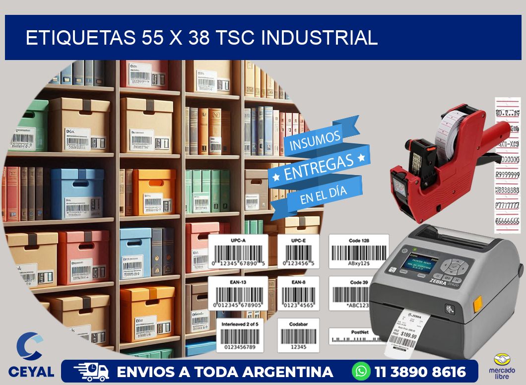 ETIQUETAS 55 x 38 TSC INDUSTRIAL