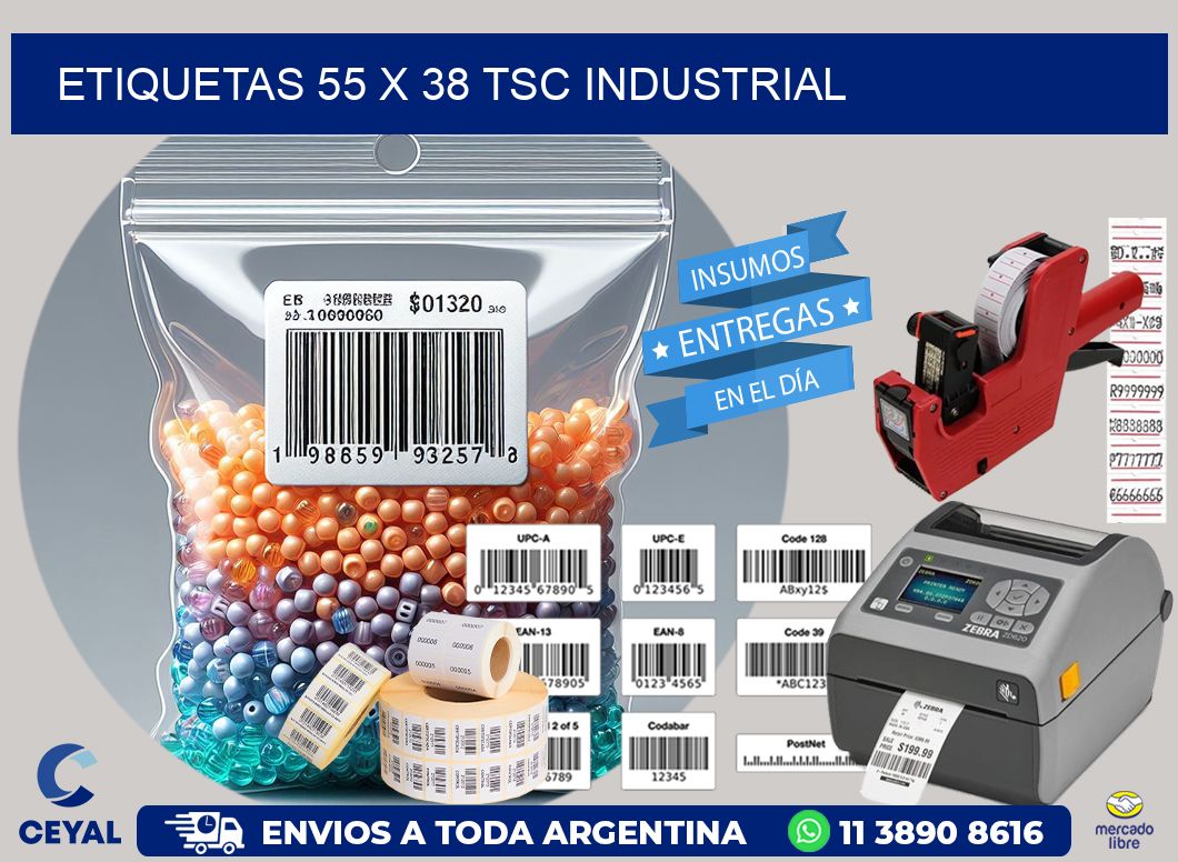 ETIQUETAS 55 x 38 TSC INDUSTRIAL