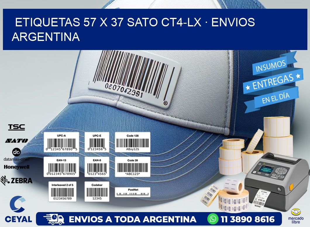 ETIQUETAS 57 x 37 SATO CT4-LX · ENVIOS ARGENTINA