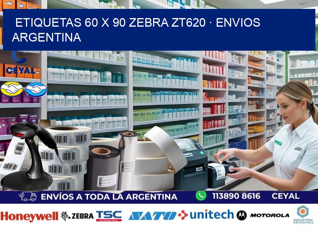 ETIQUETAS 60 x 90 ZEBRA ZT620 · ENVIOS ARGENTINA