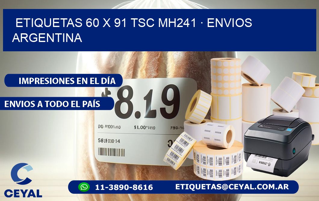 ETIQUETAS 60 x 91 TSC MH241 · ENVIOS ARGENTINA