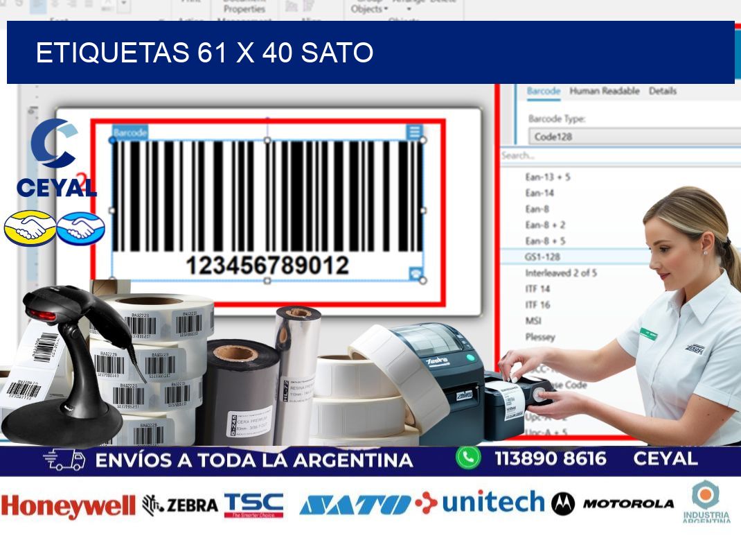 ETIQUETAS 61 x 40 SATO