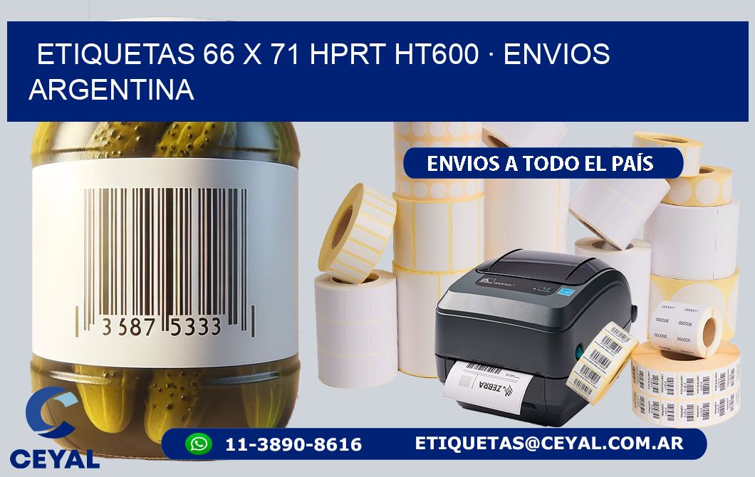 ETIQUETAS 66 x 71 HPRT HT600 · ENVIOS ARGENTINA