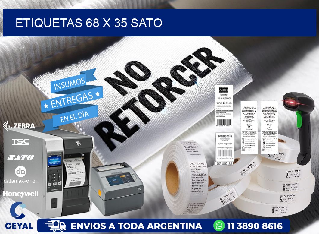 ETIQUETAS 68 x 35 SATO