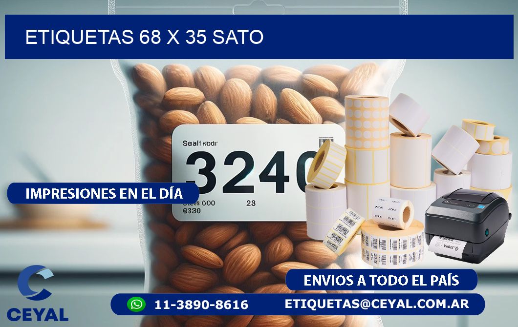 ETIQUETAS 68 x 35 SATO
