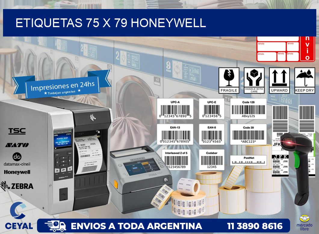 ETIQUETAS 75 x 79 HONEYWELL