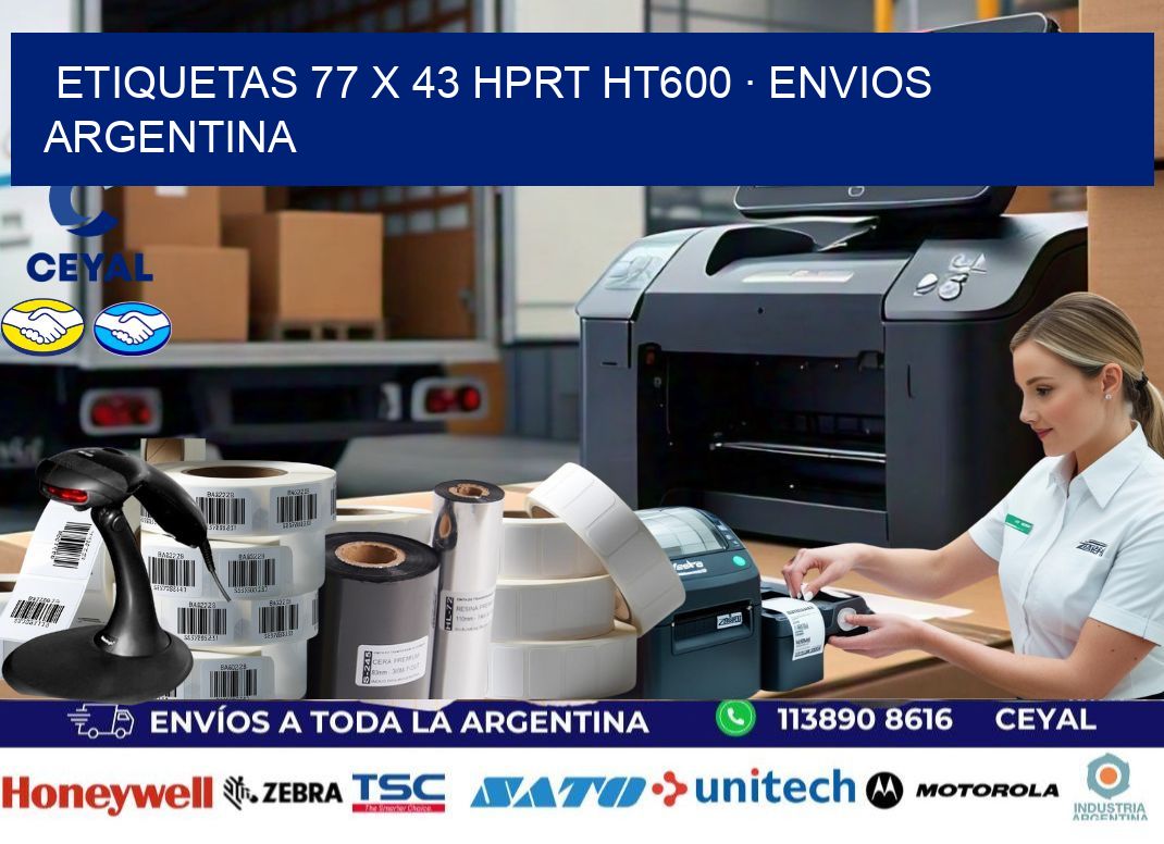 ETIQUETAS 77 x 43 HPRT HT600 · ENVIOS ARGENTINA
