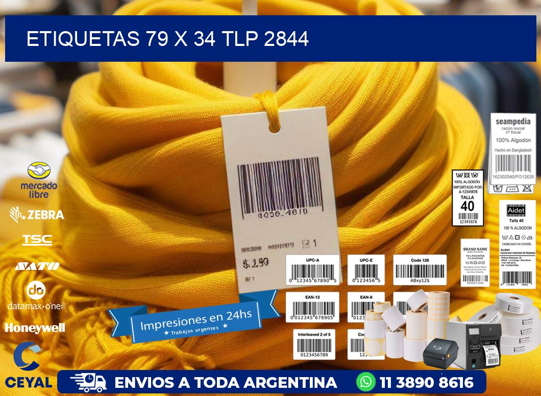 ETIQUETAS 79 x 34 TLP 2844