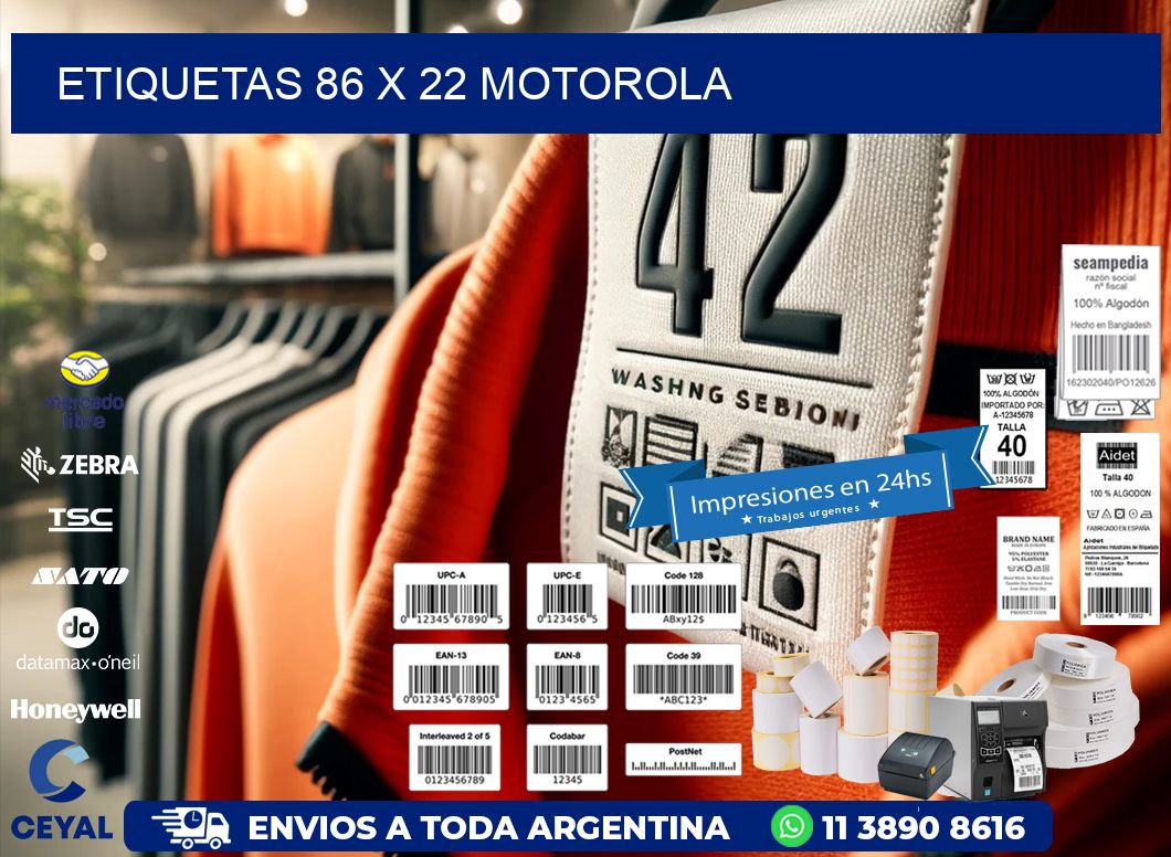 ETIQUETAS 86 x 22 MOTOROLA