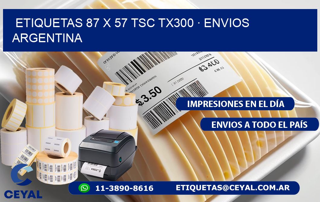ETIQUETAS 87 x 57 TSC TX300 · ENVIOS ARGENTINA
