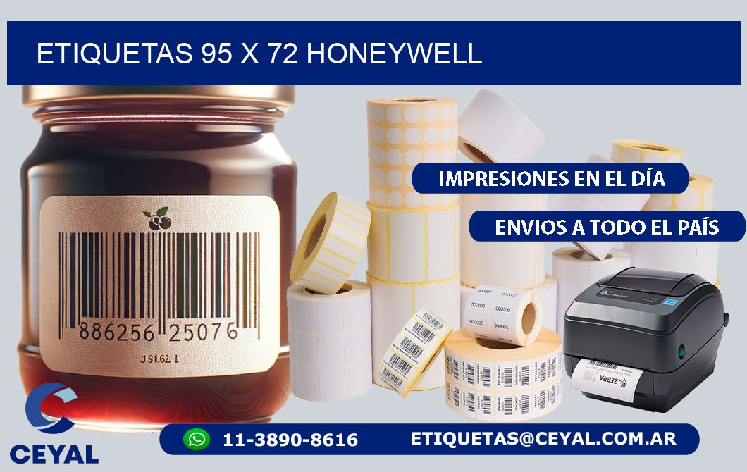ETIQUETAS 95 x 72 HONEYWELL