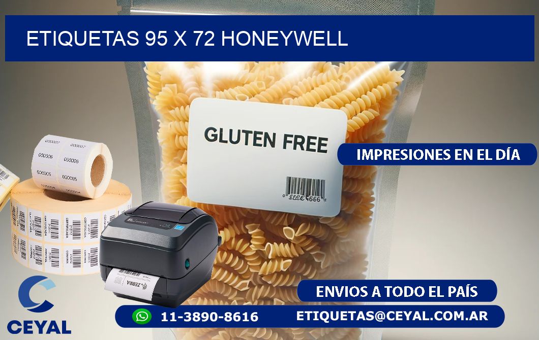 ETIQUETAS 95 x 72 HONEYWELL