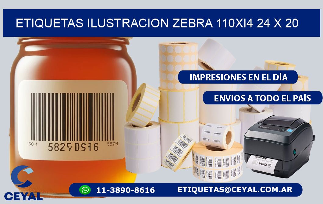 ETIQUETAS ILUSTRACION ZEBRA 110Xi4 24 x 20