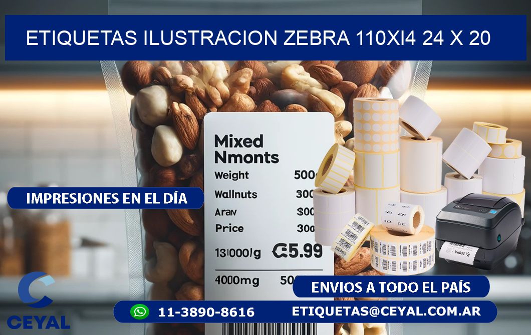 ETIQUETAS ILUSTRACION ZEBRA 110Xi4 24 x 20